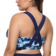 3XL Printed Soft Breathable Running Back Cross Yoga  Sports Bra