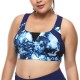 3XL Printed Soft Breathable Running Back Cross Yoga  Sports Bra