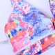 Abstract Print Front Keyhole Removable Padded Yoga Sports Bra Abstract Print Front Keyhole Removable Padded Yoga Sports Bra