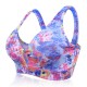 Abstract Print Front Keyhole Removable Padded Yoga Sports Bra