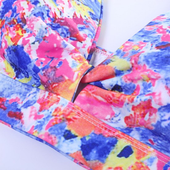 Abstract Print Front Keyhole Removable Padded Yoga Sports Bra Abstract Print Front Keyhole Removable Padded Yoga Sports Bra