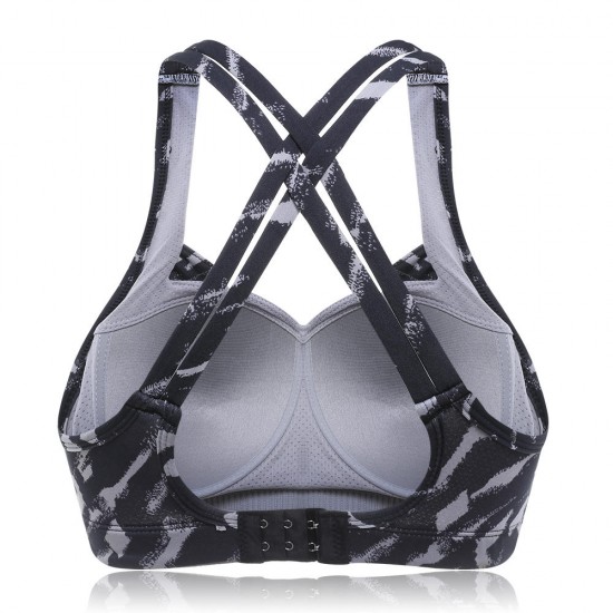 Camouflage Printed Back Cross Shockproof Quick Drying Yoga Sports Bra Camouflage Printed Back Cross Shockproof Quick Drying Yoga Sports Bra