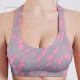 Camouflage Printed Back Cross Shockproof Quick Drying Yoga Sports Bra