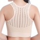 Comfy Soft High Neck Hollow Out Stretchy Shockproof Yoga Sport Bra