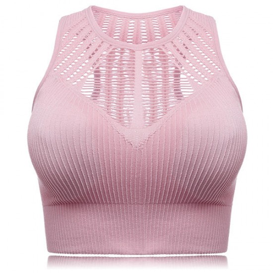 Comfy Soft High Neck Hollow Out Stretchy Shockproof Yoga Sport Bra Comfy Soft High Neck Hollow Out Stretchy Shockproof Yoga Sport Bra