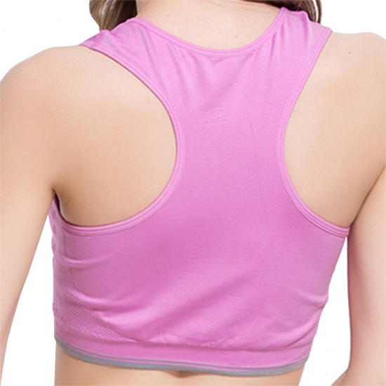 Cosy Shockproof Wireless High Elastic Solid Color Sports Bra Yoga Tracksuit