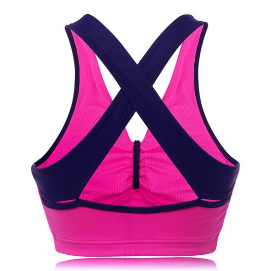 Cozy Criss-cross Professional Shakeproof Tops Wireless Breathable Sports Yoga Vest Bra