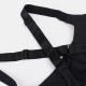 Cross-Back Wireless Sports Bra Black Adjusted Breathable Yoga Vest