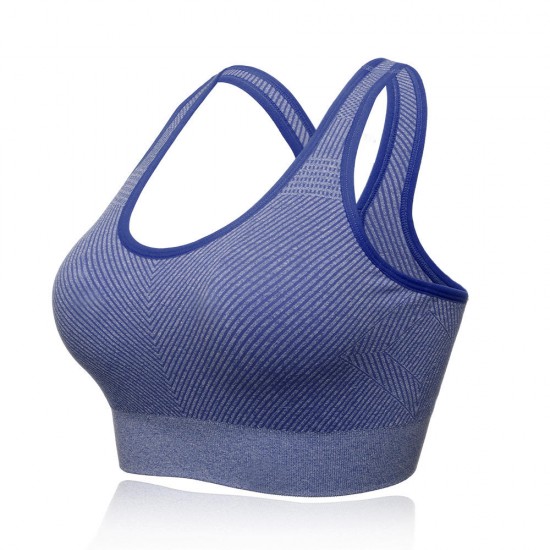 Fitness Quick Drying Striped Sports Bra Shockproof Hollow Back Running Bra Top Fitness Quick Drying Striped Sports Bra Shockproof Hollow Back Running Bra Top