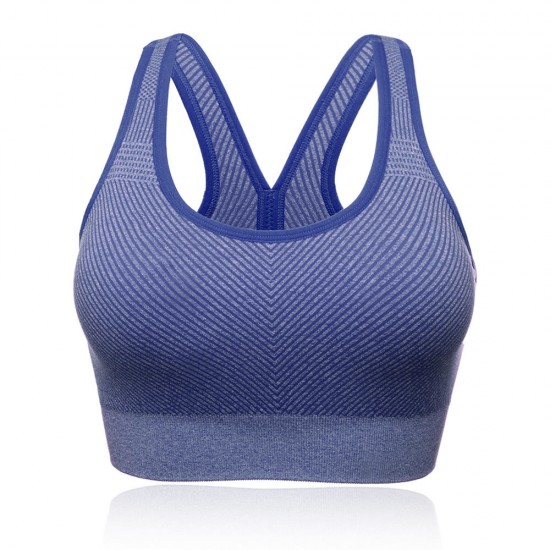 Fitness Quick Drying Striped Sports Bra Shockproof Hollow Back Running Bra Top Fitness Quick Drying Striped Sports Bra Shockproof Hollow Back Running Bra Top