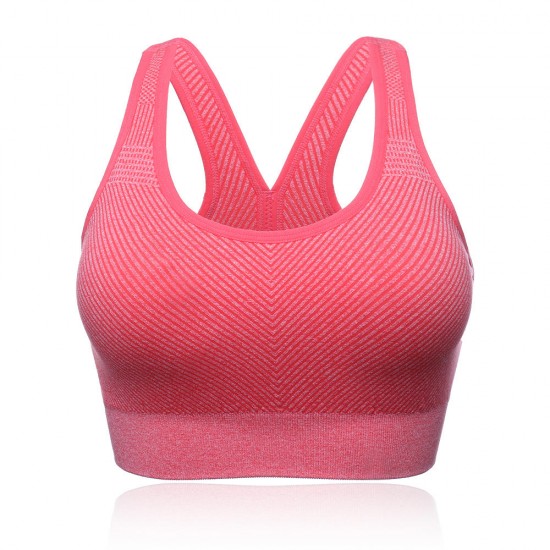 Fitness Quick Drying Striped Sports Bra Shockproof Hollow Back Running Bra Top Fitness Quick Drying Striped Sports Bra Shockproof Hollow Back Running Bra Top