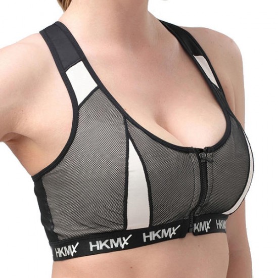 Fitness Yoga Sports Bra Front Zipper Shockproof Seamless Wirefree Top Underwear