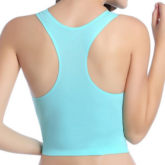 Ice Silk Seamless Y Back Wireless Sports Yoga Vest Bra