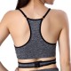 Padded Seamless Stretchy Sports Bra Cross Belt Double Breasted Running Bra Top