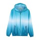 Casual Women Hooded Gradient Sport Sun Protection Coat