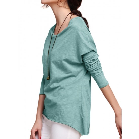 L-5XL Casual Women O-Neck Long Sleeve T-shirts