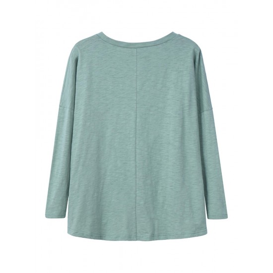 L-5XL Casual Women O-Neck Long Sleeve T-shirts L-5XL Casual Women O-Neck Long Sleeve T-shirts