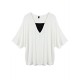 Loose Women Fake Two-piece Patchwork Batwing Sleeve T-shirt Loose Women Fake Two-piece Patchwork Batwing Sleeve T-shirt