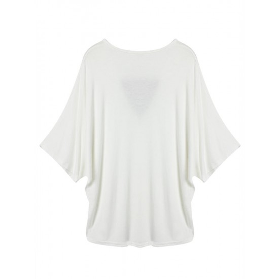 Loose Women Fake Two-piece Patchwork Batwing Sleeve T-shirt Loose Women Fake Two-piece Patchwork Batwing Sleeve T-shirt