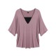Loose Women Fake Two-piece Patchwork Batwing Sleeve T-shirt Loose Women Fake Two-piece Patchwork Batwing Sleeve T-shirt