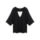 Loose Women Fake Two-piece Patchwork Batwing Sleeve T-shirt