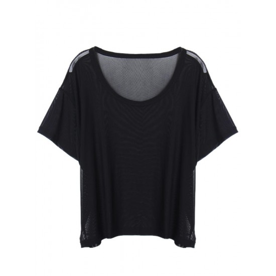 Sexy Mesh Hollow Out Wicking Sport Smock Women T-shirt Sexy Mesh Hollow Out Wicking Sport Smock Women T-shirt