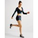 Sport Sexy Women 3D Leaf Printing Long Sleeve Yoga Cropped Top Sport Sexy Women 3D Leaf Printing Long Sleeve Yoga Cropped Top