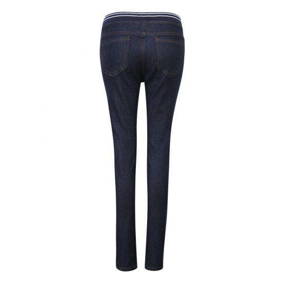 Casual Women High Waist Elastic Pencil Denim Jeans