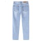 Casual Women Ripped Hole Mid Rise Cropped Jeans