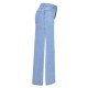 Sexy Women High Waist Side Slit Wide Leg Crop Jeans