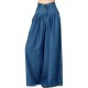 Wide Leg Casual Pure Color Side Pocket Trousers Baggy Pants for Women