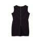 Black Square Neck Double Breasted Sleeveless Rompers Jumpsuit