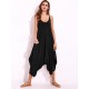 Casual V-neck Wide Leg Jumpsuit Harem Pants Loose Rompers Playsuits