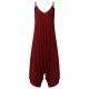 Casual V-neck Wide Leg Jumpsuit Harem Pants Loose Rompers Playsuits