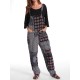 Casual Women Polka Dot Printed Loose Patchwork Pocket Jumpsuit