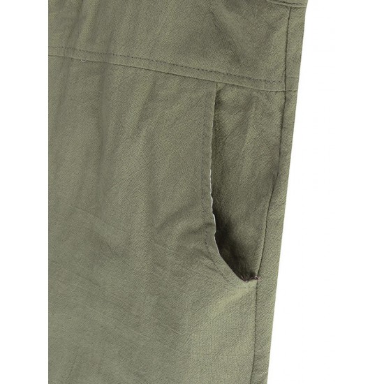 Women Strap Pocket Button Playsuit Casual Romper Jumpsuits