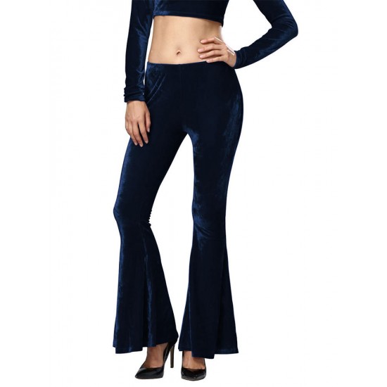 Fashion Women Bell Bottom Wide Leg Flared Long Pants