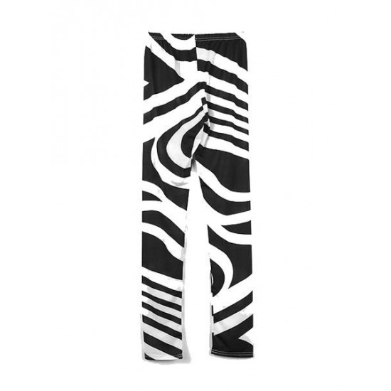 Fashion Women Zebra Stripe Pants Stretch Skinny Leggings