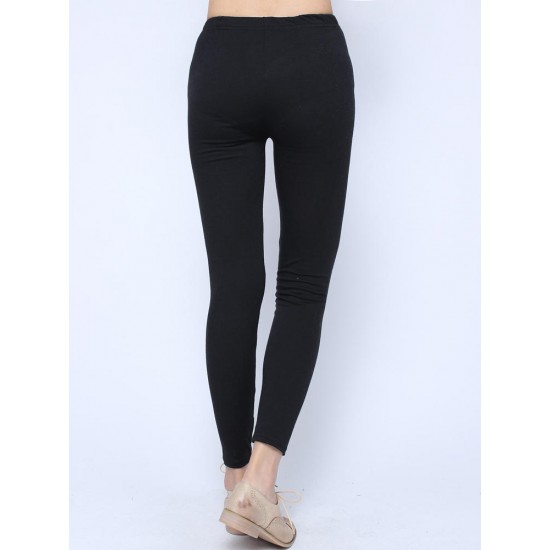 Punk Style Sexy Hollow Out High Waist Slim Leggings