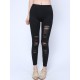 Punk Style Sexy Hollow Out High Waist Slim Leggings