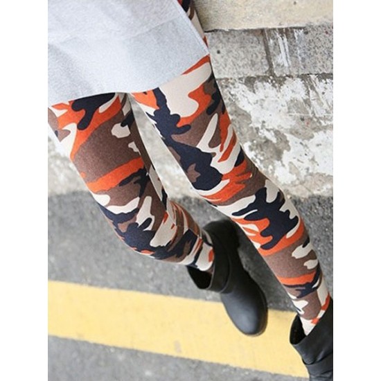 Sexy Camo Army Printed Elastic Slim Leggings