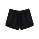 Casual Slim Black Button Stretch Waist Women Shorts Split Skirt