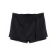 Casual Slim Black Button Stretch Waist Women Shorts Split Skirt