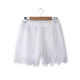 Fashion Women Casual Sweet Cute Elastic Waist Lace Shorts Short Pants