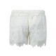 Lace Hem Crochet Shorts For Women Beach Hollow Out Short Pants