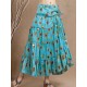 Bohemian Peacock Feather Printed Swing Skirt For Women