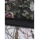 Bohemian Women Black Elastic Waist Floral Embroidered Mesh A-Line Midi Skirts Bohemian Women Black Elastic Waist Floral Embroidered Mesh A-Line Midi Skirts