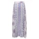 Bohemian Women Floral Front Button Drawstring Split Maxi Skirt Bohemian Women Floral Front Button Drawstring Split Maxi Skirt