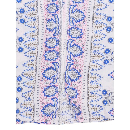 Bohemian Women Floral Front Button Drawstring Split Maxi Skirt Bohemian Women Floral Front Button Drawstring Split Maxi Skirt
