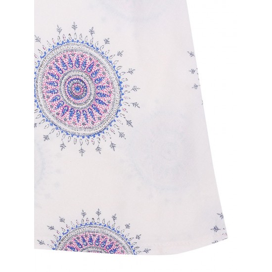 Bohemian Women Floral Front Button Drawstring Split Maxi Skirt Bohemian Women Floral Front Button Drawstring Split Maxi Skirt